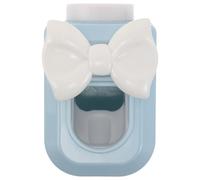 HAMPPLIES Distributeur de Dentifrice Mural sans Perçage pour Garçon et Filles, Presse-tubes de Dentifrice Blanc en Forme de Noeud Décoratif, Outil Doseur Pratique et Support Mural pour