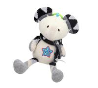 HAMPPLIES Doudou Éléphant Peluche Avec Cloches Apaisantes Jouet De Secouer Pour Poupée Accrochette à Lit Avec Doux Pour Nouveaux-nés Et De Naissance