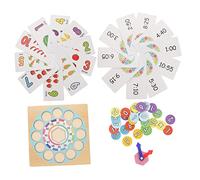 HAMPPLIES Éducatif Horloge Colorée pour Garçon Fille Apprentissage de Lheure Puzzle Numérique Développement Cognitif Préscolaire Interactif