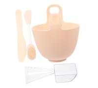 HAMPPLIES Ensemble Bol Mélangeur Pour Masque Facial 4 Pièces En Silicone Jaune Pour Diy Soins Peau Kit à Spatule Pour Usage Domestique Et Salon De Beauté