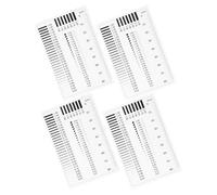 HAMPPLIES Ensemble de 4 Règles de Mesure des Défauts Transparentes en Plastique Haute Précision, Jauge de Largeur de Fissure et Film de Mesure pour Détection de Diamètres, Rayures et