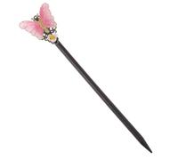 HAMPPLIES Épingle à Cheveux Chinoise Classique Bois avec Fleur Décorative Accessoire Traditionnel pour Chignon et Coiffure Élégante et Fait Main pour Femmes