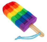 HAMPPLIES Éponge de Bain Colorée Forme de Crème Glacée Éponge Exfoliante Douce pour Corps Léger et Portable pour Voyage