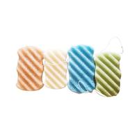HAMPPLIES Éponge de Vague Éponge Exfoliante pour Corps et Nettoyante et Douce pour Hommes et Femmes Beige