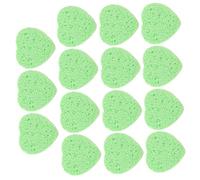 HAMPPLIES Éponges Visage Forme Cœur 15pcs Lavables et Absorbantes en Éponge Douce pour Nettoyage et Démaquillage Peau Sensible