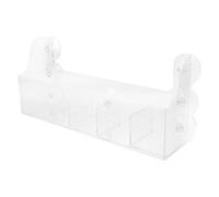 HAMPPLIES Étagère de Rangement Transparent Acrylique avec Ventouses Organisateur Frigo pour Épices Boissons et Condiments Séparateurs Amovibles Support pour Cuisine et Réfrigérateur