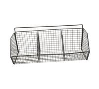 HAMPPLIES Étagère Murale Métallique De Cuisine Support à Éponges Et Panier De Drainage pour Épices Rangement Pratique Et Noir