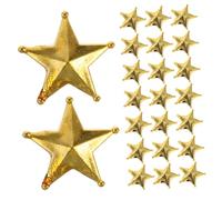 HAMPPLIES Étoile pour Sapin De Noël Mini 2 Cm en Métal Doré Perforé Décoration d'arbre De Noël Festive pour Sapin Découverte Maison 50 Pièces