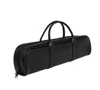 HAMPPLIES Étui de Transport pour Flûte 16 Trous en Cuir Noir, Paquet de Rangement Rigide et Pratique, Accessoire de Protection pour Instruments à Vent, Paquet de Transport pour Flûtiste