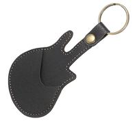 HAMPPLIES Étui Porte Médiator Guitare Cuir PU Pochette de Rangement Portable avec Porte Clés Protège Médiators pour Guitare Basse et Ukulélé