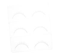 HAMPPLIES Faux Cils Blancs Naturels En Touffes Courts 3 Paires Effet Recourbé Pour Femmes Cosplay Halloween Usage Quotidien