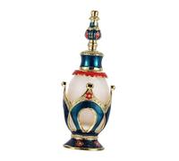 HAMPPLIES Flacon De Parfum Vide 25 Ml En Verre Bleu Couronne Middle East Décoratif Rechargeable Pour Huile Essentielle Voyage Présent
