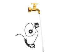 HAMPPLIES Fontaine À Eau avec Bec Verseur Décoration De Jardin Fontaine À Eau Décoration De Jardin Cascade Bec Verseur Arrosoir Robinet Flottant Plastique Doré