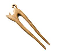 HAMPPLIES Fourche à Cheveux en Matériau Composite Jaune de Chat, Épingle Vintage Élégante Facile à Glisser pour Chignon, pour Mariage et Soirée