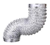 HAMPPLIES Gaine de Ventilation Aluminium Épaissie Résistante à Haute Température Flexible et Rétractable Tuyau Dévacuation pour Hvac Diamètre Utilisation pour Cuisine Salle de Bain et
