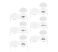HAMPPLIES Gobelet de Nettoyage pour Stylos à Nail Art 6 Pièces, Coupelle Acrylique Transparente Double Compartiment avec Couvercle, Récipient pour Liquide et Nettoyage Pinceaux