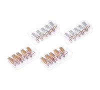 HAMPPLIES Guide pour Extensions D'ongles en Aluminium 20pcs, Formulaire de Manucure Doré et Argenté, Accessoire Pratique pour Salons et DIY à Domicile