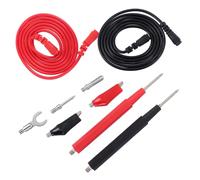 HAMPPLIES Kit de Câbles de Test Multimeter avec Fiche Banane Pince Crocodile Crochet et pour Test de Tension Résistance et Diode Câble PVC Usage Industriel et Domestique