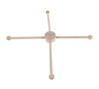 HAMPPLIES Kit de Cadre Mobile Bois Naturel pour Berceau Support Suspendu Sécurisé pour Carillons Éoliens et Jouets Montage Facile pour Projets DIY et Décoration Intérieure Extérieure