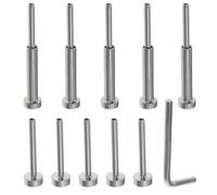 HAMPPLIES Kit de Garde-Corps à Câbles 5 Paires 1/8 en Acier Inoxydable T316 Tendeur de Câble Serti pour Poteaux Métalliques 2 X2 et 4 X4 Adapté Garde-Corps Terrasse et Escalier Usage