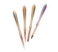 HAMPPLIES Kit De Pinceaux Pour Nail Art 4 Pièces Stylos à Dessin Fins Pour Ongles Pinceaux Pour Pointiller Gel Uv Conception De Motifs Professionnels Et Débutants Usage Maison Et Salon