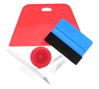 HAMPPLIES Kit D'outils pour Papier Peint et Film Vinyle 9 Pièces, Raclette pour Film pour Vitres Auto, Couteau de Précision, Ruban à Mesurer Intégré, Application sans Bulles, Usage