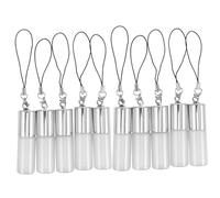 HAMPPLIES Lot De 10 Mini-Conteneurs Vides En Acier Inoxydable Rechargeables Anti-Fuite Pour Huiles Essentielles Flacons Et Boules De 1 Ml Pour De Voyage En Verre Pour Huile