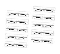 HAMPPLIES Lot De 10 Pochoirs à Sourcils En Pvc Jaune, Règle De Mise Fine, Flexible Et Jetable, Pour Maquillage Précis Et Symétrique, Outil Professionnel Et Débutant, Maquillage Visage