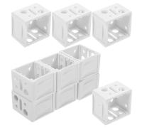 HAMPPLIES Lot de 10 Supports de Stores Vénitiens 1 Pouce Blancs en Aluminium, Supports de Montage pour Boîtier, Accessoires Fiables pour Fenêtres, Installation Intérieure/extérieure,