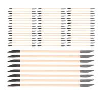 HAMPPLIES Lot de 100 Bâtonnets de Ponçage en Bois 14 Cm Double Face avec Bandes Abrasives Noir et Gris pour Manucure Nail Art Repousse-cuticules Pédicure Soin des Ongles