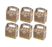 HAMPPLIES Lot de 12 Boîtes à Trésors Pirates en Papier 7x11x7 Cm Légères et Portables Décoration Fête Pirate Boîte à Friandises pour Anniversaire Garçon et Filles Coffrets Présents
