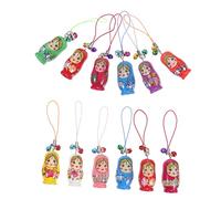 HAMPPLIES Lot De 12 Porte-clés Poupées Gigognes Cordon Usb Dragonne De Téléphone Coloris Aléatoire Accessoires Légers Pour Clés Et Téléphones Portables Décorations Présents