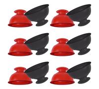 HAMPPLIES Lot de 12 Ventouses de Massage en Silicone Souple Rouges et Noires pour Massage sous Vide du Visage du Dos Épaules Portable et Polyvalent Kit D’Automassage pour Récupération