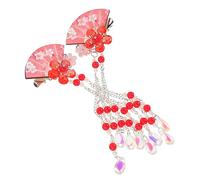 HAMPPLIES Lot De 2 Barrettes À Cheveux En Forme De Fleur Pour Filles Accessoires Pour Cheveux Style Kawaii Décoration Pour Cheveux Rouge