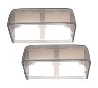 HAMPPLIES Lot de 2 Cache-prises Étanches Noirs pour Prise Extérieure Double, Protection Anti-pluie pour Borne de Recharge et Station de Charge, Boîtier Robuste Adapté Jardin, Balcon