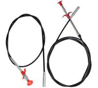 HAMPPLIES Lot de 2 Outils de Dragage de Canalisations Pliables en Acier Inoxydable 90 CM et 200 CM Bâtonnets de Nettoyage pour Déboucheurs Outil Multi-Usages pour Éviers et Salles de