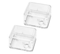 HAMPPLIES Lot de 2 Pièces Boîtes à Musique Transparentes en Plastique, Boîtier Vide Remontoir DIY pour Réparation et Rangement Accessoires, Compatible Mécanisme 8 Tons, Coffret