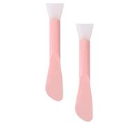 HAMPPLIES Lot de 2 Pinceaux pour Masque de Boue en Silicone Double Tête, Compact et Portable, Applicateurs Précision pour Femmes, Brosse Visage pour Soin de Beauté et Voyage
