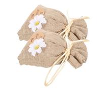 HAMPPLIES Lot de 2 Sachets Parfumés pour Armoire 12x8 Cm en Coton et Lin Naturel, Désodorisant Longue Durée, Parfum Fleur de Gardenia, Rafraîchissant pour Chambre et Placard