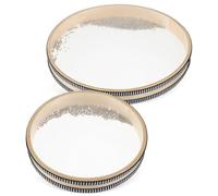 HAMPPLIES Lot de 2 Tambours Océaniques Transparents 8 et 12 en Acier avec Billes d'Acier Instruments de Percussion pour Adultes Tambours Vagues pour Contemplation et Sonothérapie Usage