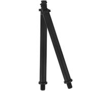 HAMPPLIES Lot de 2 Tiges pour Brosse WC en Plastique Noir, Connecteur de Poignée Fileté, Accessoire de Rechange Facile à Installer pour Nettoyage Complet