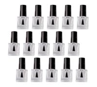 HAMPPLIES Lot de 20 Bouteilles Carrées Vides pour Vernis à Ongles 8 Ml Couvercle et Pinceau Flacons Étanches pour Nail Art DIY Rangement Compact et Portable Accessoires Beauté