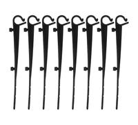 HAMPPLIES Lot de 20 Clips de Fixation en Abs pour Protège-gouttières, Installation Facile Crochets Droits Noirs, pour Sécuriser les Gouttières de Maison