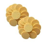 HAMPPLIES Lot De 20 Coussinets Ronds En Éponge Fine 65×8 Mm Couleur Chair Exfoliants Pour Nettoyage Visage Peau Sensible Démaquillage Quotidien