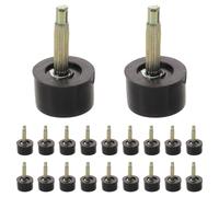 HAMPPLIES Lot de 20 Paires D'embouts de Talons Ronds Noirs en Tpu Antidérapants pour Talons Hauts, Installation Rapide, pour Restauration Professionnelle ou Usage DIY
