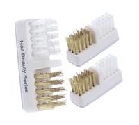 HAMPPLIES Lot De 3 Brosses De Nettoyage Cuivre Pour Embouts De Manucure, Brosse De Polissage Pour Perceuse à Ongles, Nettoyant Professionnel Pour Salon Et Usage Maison, Outil Pour Nail Art