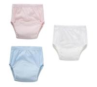 HAMPPLIES Lot de 3 Culottes d'Apprentissage pour Bébé en Coton Peigné Taille Élastique Protection Anti-Fuites 3D Respirantes et Absorbantes sous-Vêtements d'Apprentissage pour Garçon et