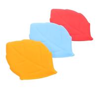 HAMPPLIES Lot de 3 Étuis de Protection en Silicone pour Brosse à Dents Motif Feuille d'Érable Couleurs Bleu Orange et Rouge Compact et Anti-Poussière pour Voyage et Usage Extérieur