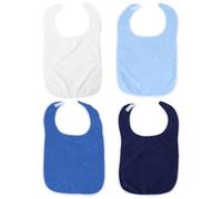 HAMPPLIES Lot de 4 Bavoirs-écharpes Adultes en Polyester Double Face, Protection Hivernale pour Personnes Âgées et Handicapées, Bavoirs pour Repas Lavables et Réutilisables,