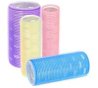 HAMPPLIES Lot de 4 Bigoudis Auto-Adhésifs en Aluminium pour Coiffure Tailles Petites à Très Grandes Réutilisables pour Femmes Outils Bouclants Pratiques à Domicile et Salon sans